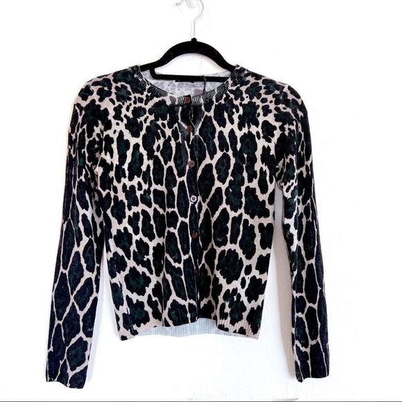 samantha sung carolina 100% cashmere cardigan size XS color: Klim Olive green - Picture 1 of 8